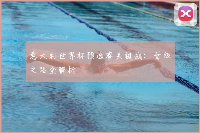 意大利世界杯预选赛关键战：晋级之路全解析