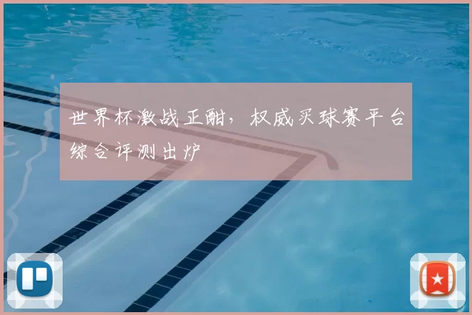 世界杯激战正酣，权威买球赛平台综合评测出炉